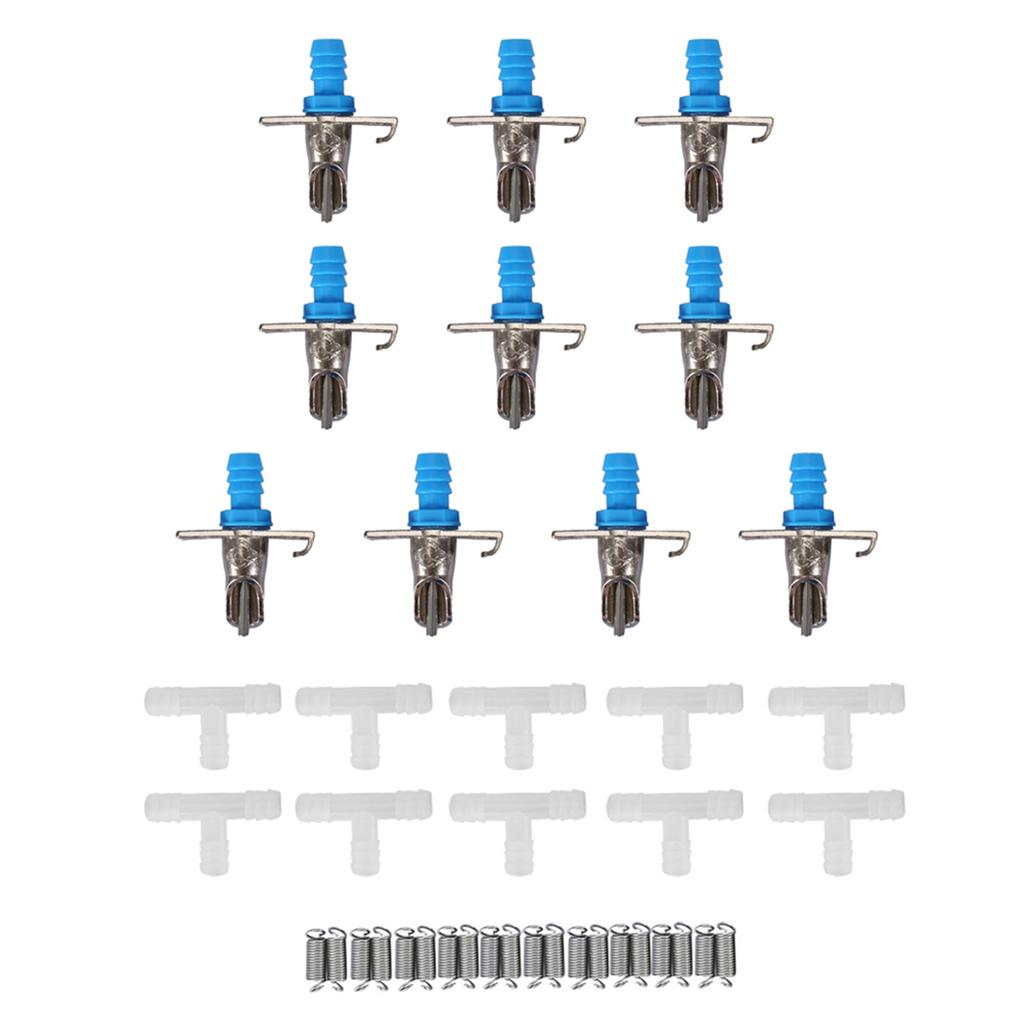 10PCS Rabbit Drinker Nipple Waterer Drinking Water Tool Double Hang Springs