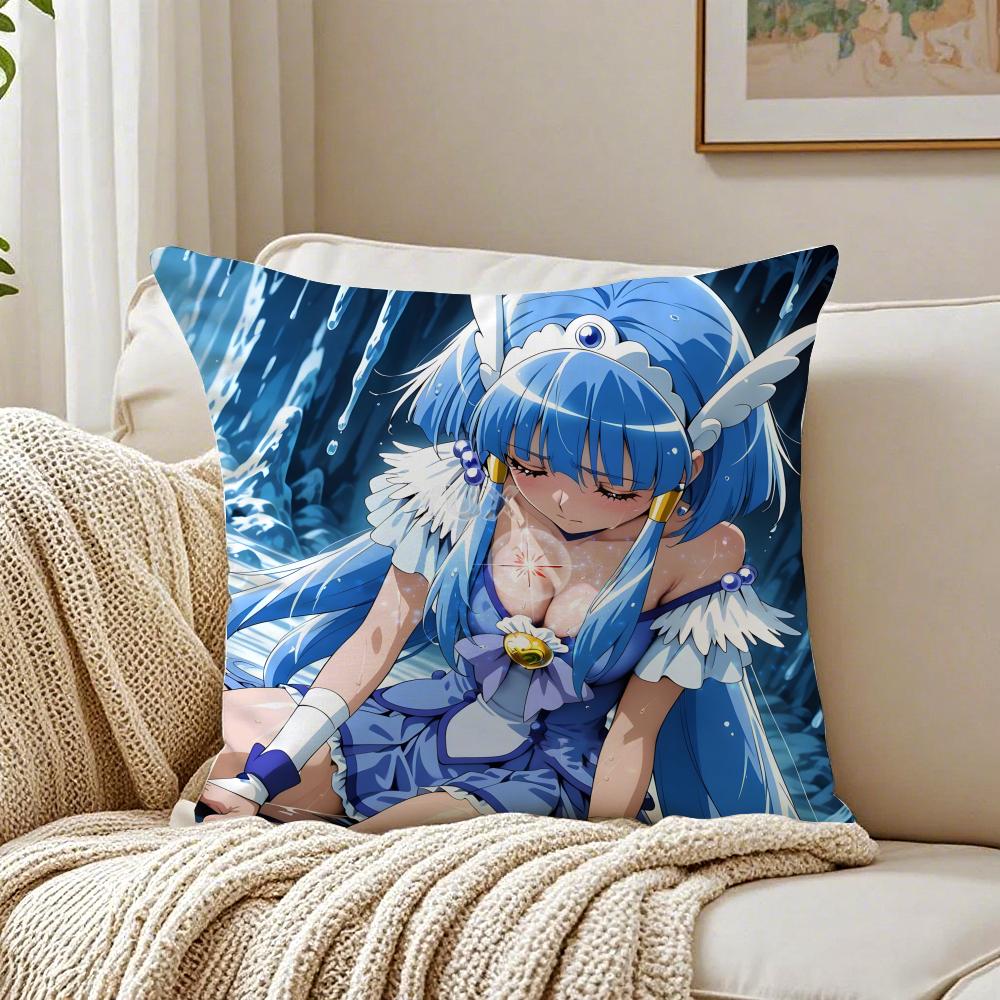 Anime MagicalGirl SSmile PPrecures PPretty Cushion Cover Pillowcase Antidustmite Living Room Sofa Decor Cushion Room