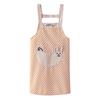 Plaid Bib Apron with Rabbit Embroidery Pocket Waterproof Oil-Proof Kitchen Apron for Cooking Baking