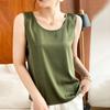 Camisetas de Tirantes de Satén para Mujer Cuello U Casual Cami Camisola sin Mangas Blusas Verano Camiseta Básica de Tirantes
