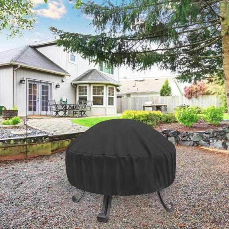 Outdoor Garden Bbq Grill Cover With Waterproof Uv Resistant Oxford Fabric For Fire Pit