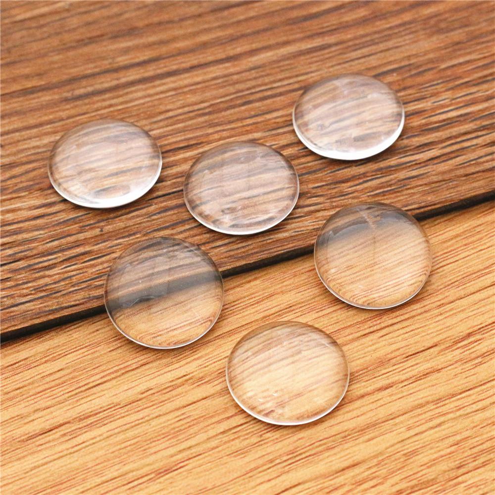 6mm 8mm 10mm 12mm 14mm 16mm 18mm 20mm 25mm 30mm 35mm Runde Flache Rückseite Klares Glas Cabochon, Hohe Qualität, Großhandel Aktion