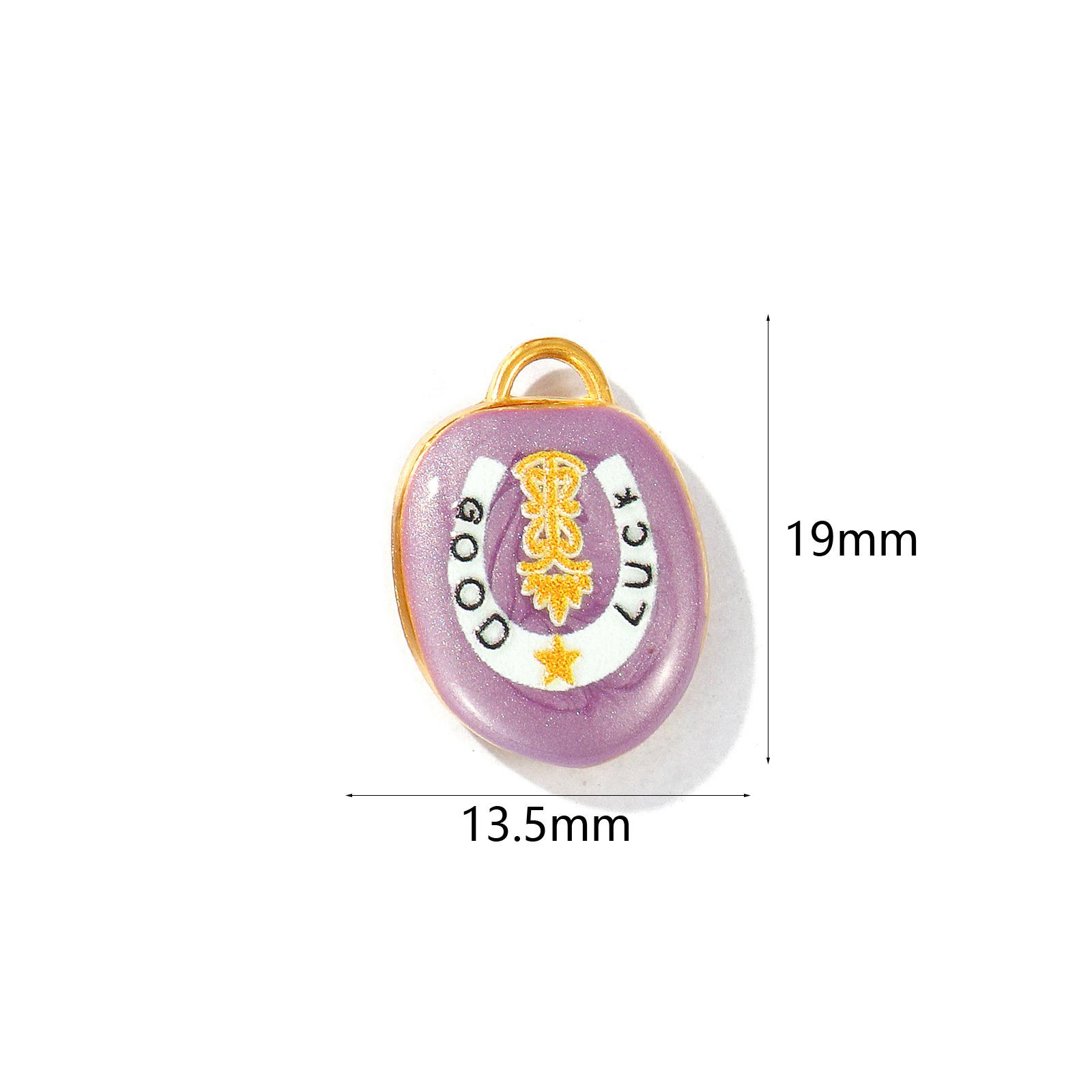 

2 Pcs Waterproof 304 Stainless Steel Charms 18K Gold Plated Enamel Pearlized Horseshoe Meteor Bird Pendants For DIY Necklace