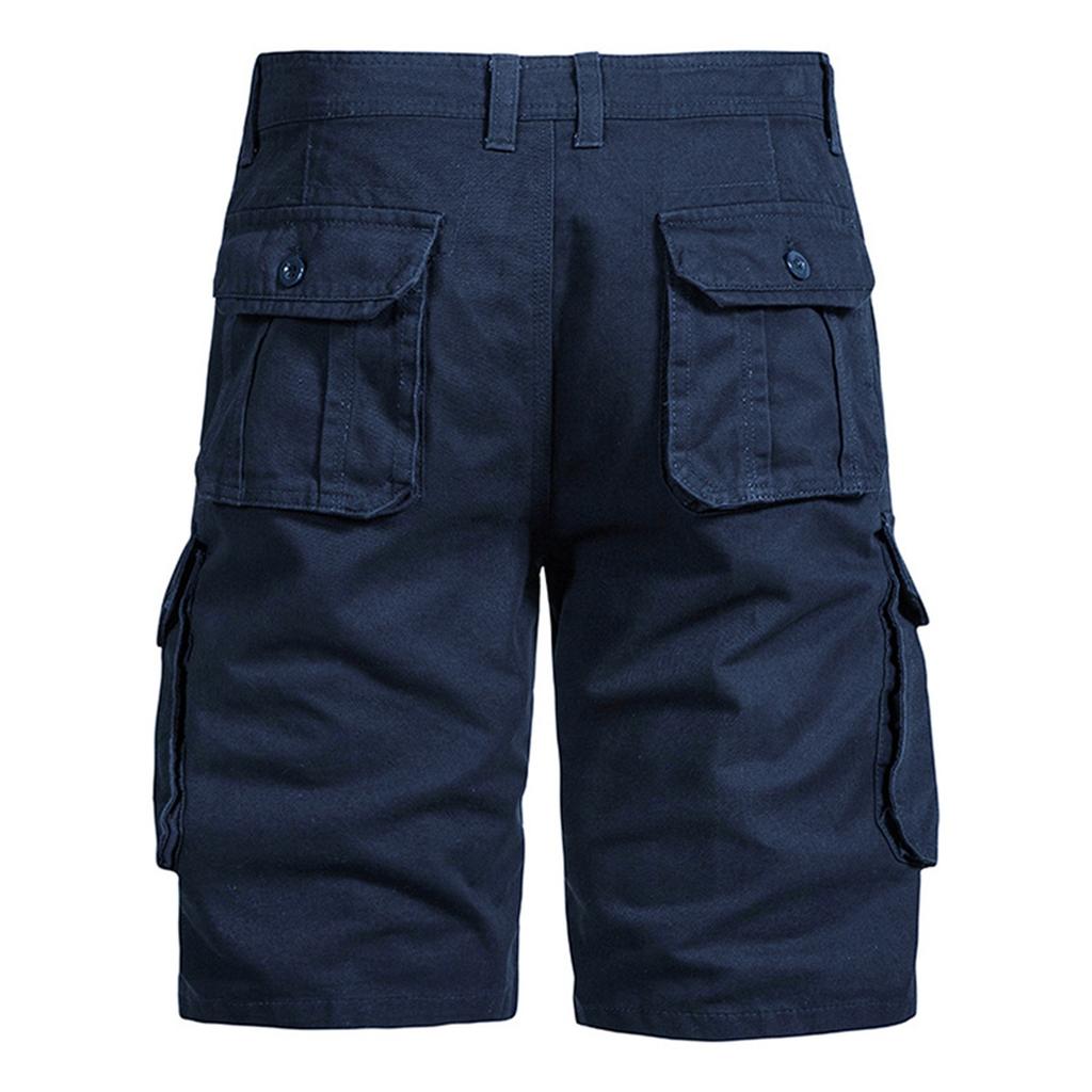 Short Cargo multi-poches pour hommes, décontracté, mode, couleur unie, ample, été