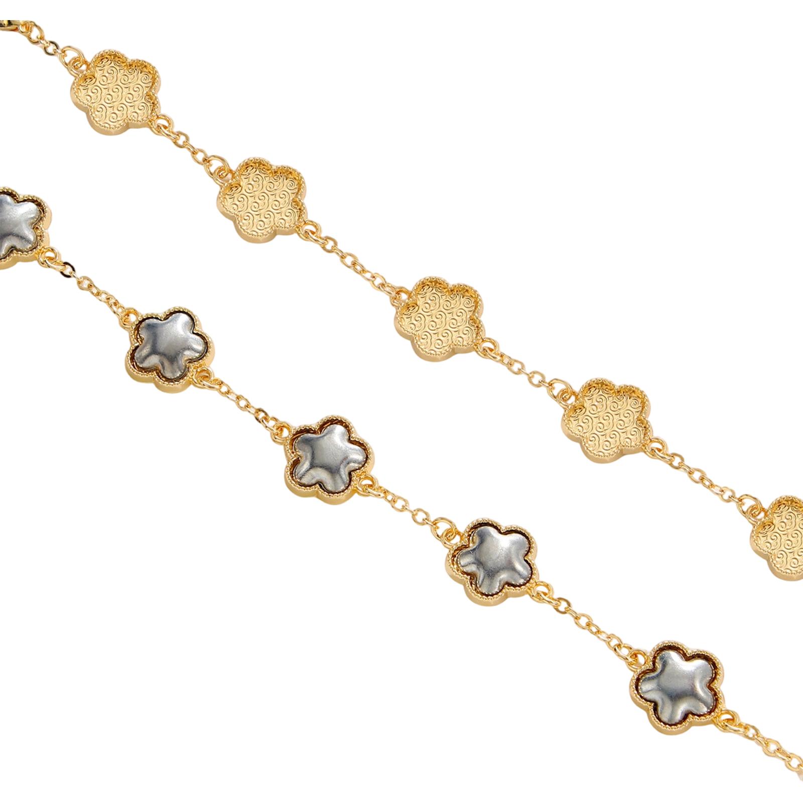 Four Leaf Bracelet Charm Jewelry for Women Men One Size