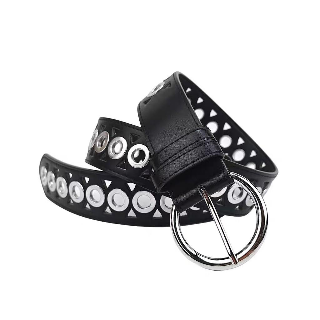 Retro Metal Inspired Buckle Belt With Hollow Out Design Fashionable Outfits