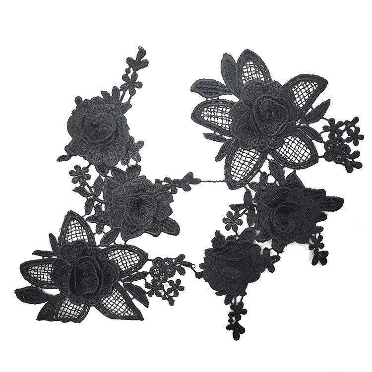 Water Soluble Lace, Embroidery, Three-Dimensional Embroidery Pair, Polyester Light Silk, Hollow Diy Lace Accessories, Decal Floating Flowers