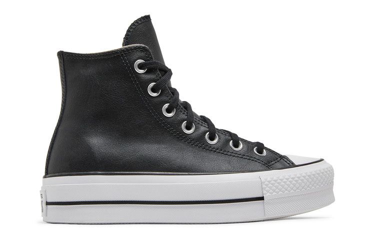Converse Chuck Taylor All Star Lift Hi Black Leather (Women's)