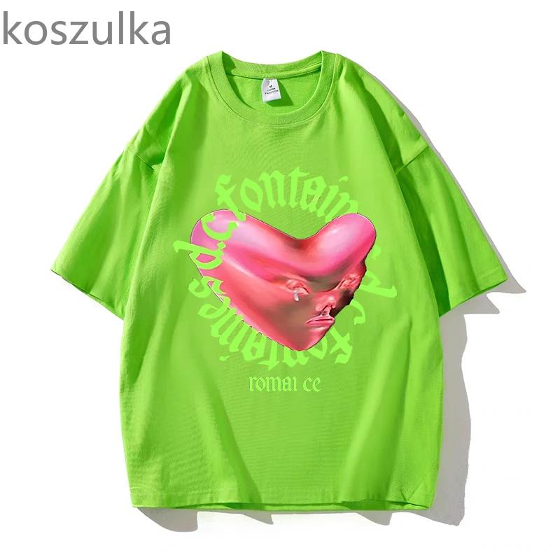 Fontaines D.C.Romance Tour T Shirts Unisex Hip Hop Oversized Tshirt Unisex's Cotton T-shirts Unisex Vintage Streetwear Aesthetic Clothes