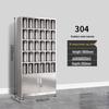 Stainless Steel 30-Slot Cup Storage Cabinet