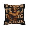 Tung Tung Tung Sahur chasing Tralalero Tralala Pillow Case  Graphic Pillow Cover For Living Room Sofa Funny Pillowcases