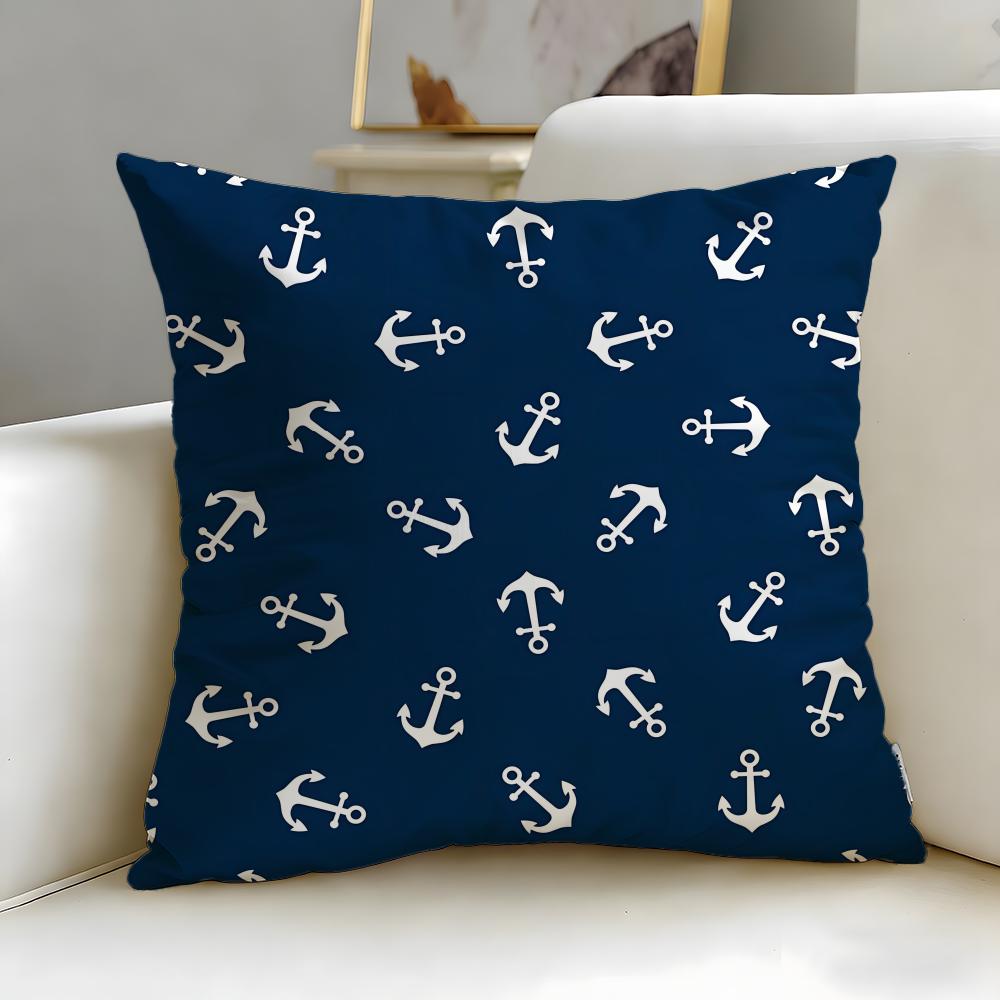 Classic Theme Marine Animals Cushion Cover Soft  EasyWash Pillow Case  Versatile for Couch Bed Travel and Office