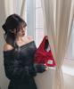 Atil Studio Velour Suede Mini Dewey Ribbon Shoulder & Crossbody Bag_[Wine]