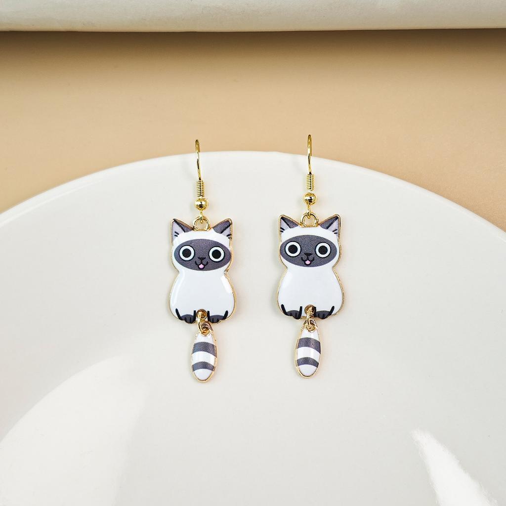 Cute Cat Earrings with Interesting and Quirky Design, Perfect for Any Outfit