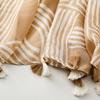 Bohemian Floral Geometric Printed Scarf Thin Breathable Tassel Shawl Windproof Head Wrap Sunscreen Travel Scarf for Women