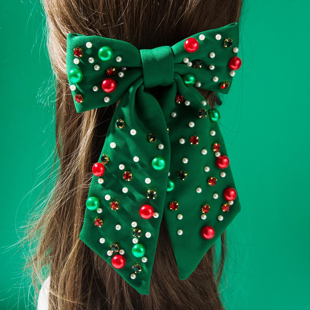 Women's Fashion Christmas Element Bow Hair Clip