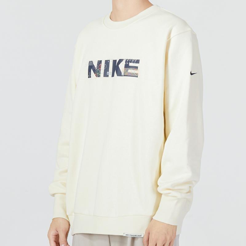 Nike Men's Standard Issue Crew Neck Sweatshirt Coconut Milk FB1831-113