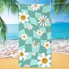 Ins-Style Flowers Beach Towel, Digital Printing Thin Quick-Dry Anti-Sand Microfiber Lightweight for Swim Yoga Travel Gym Gift