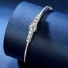 IOGOU Otevírací náramek Cuff 6,5 mm 1 ct Moissanit barvy D pro ženy 925 Sterlingové stříbro Certifikovaný jemný šperk Valentýnský dárek