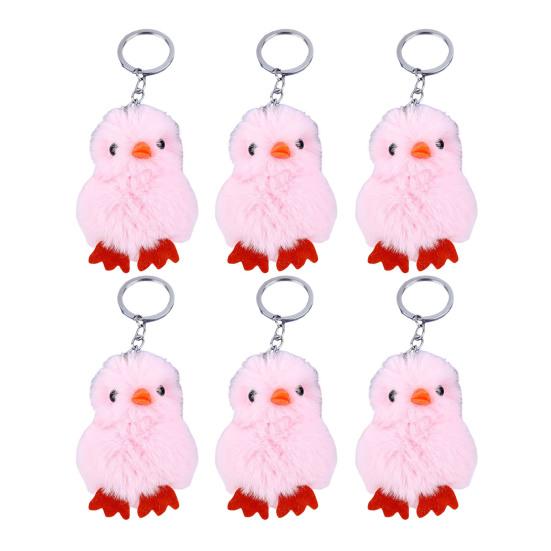 Chick Keychain Compact Size Plush Animal Keychain Bag Chain Charm Key Chain Backpack Keys Pendant Accessories