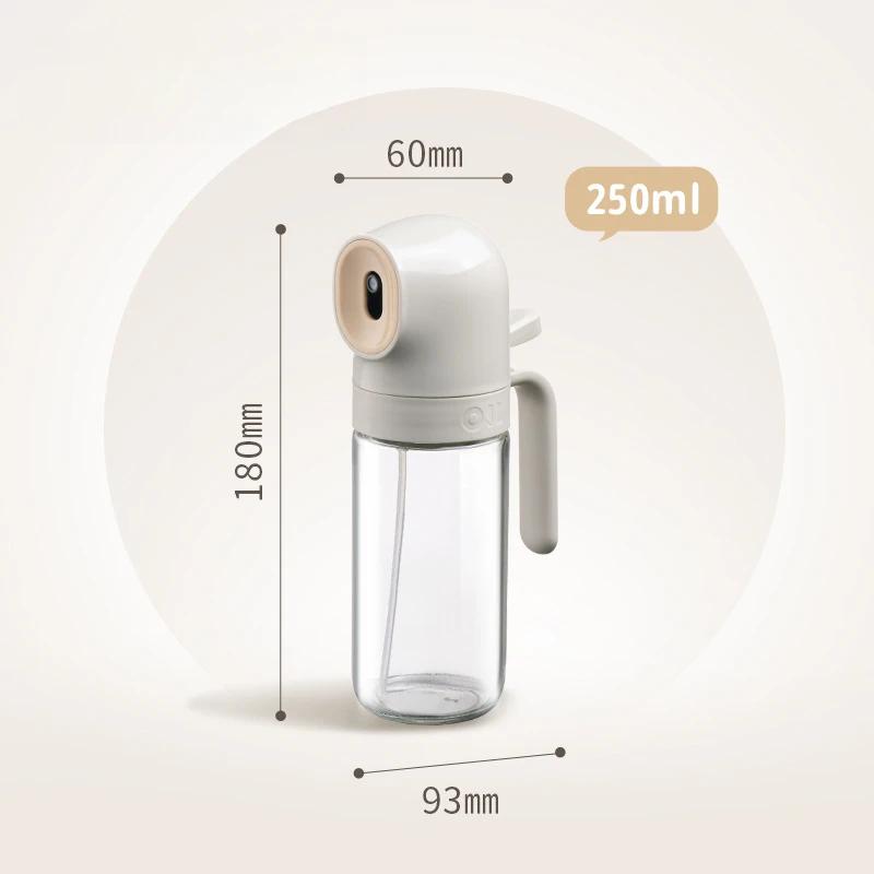 Cooking Oil Sprayer, Refillable Glass Olive Oil Spray Bottle, Leak-Proof Oil Spray Pot for Baking and Roasting, 180/250ml