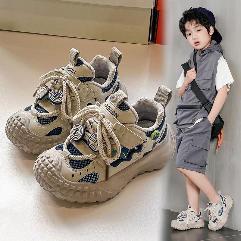 Soft-soled Children's Shoes Breathable Mesh Casual Shoes Non-slip Boys' Sports Shoes Hollow Frame Shoes