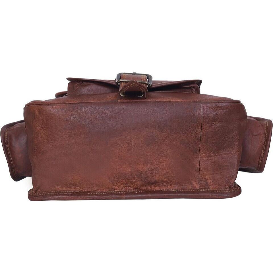 Reiseryggsekk ekte geitskinn stor vintage ryggsekk for menn Laptop treningsveske