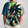 Summer Boy Anime Short Sleeve Super Hero Printed T-shirt Children's Home Clothes T-shirt