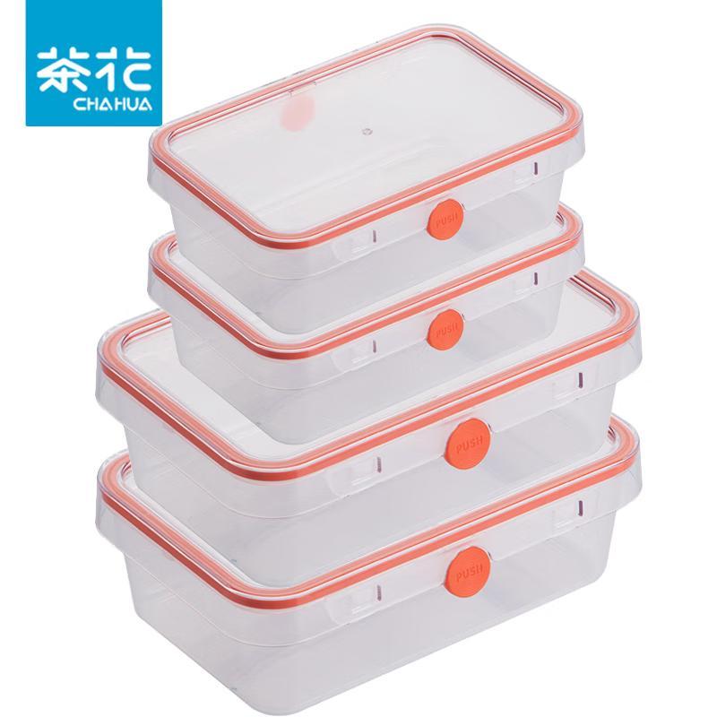 Camellia Rectangular Plastic Food Storage Container Set