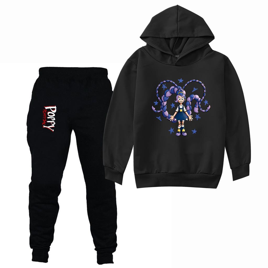 4140 Mehrfarbig Kinder Mädchen Lily Lovebraids Bobi Print Langarm Hoodies Hosen Sets