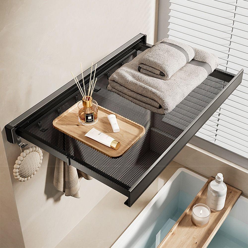 

Space-saving Clothes Drying Rack Wall Mounted Laundry Clothes Organizer Balcony сірий колір