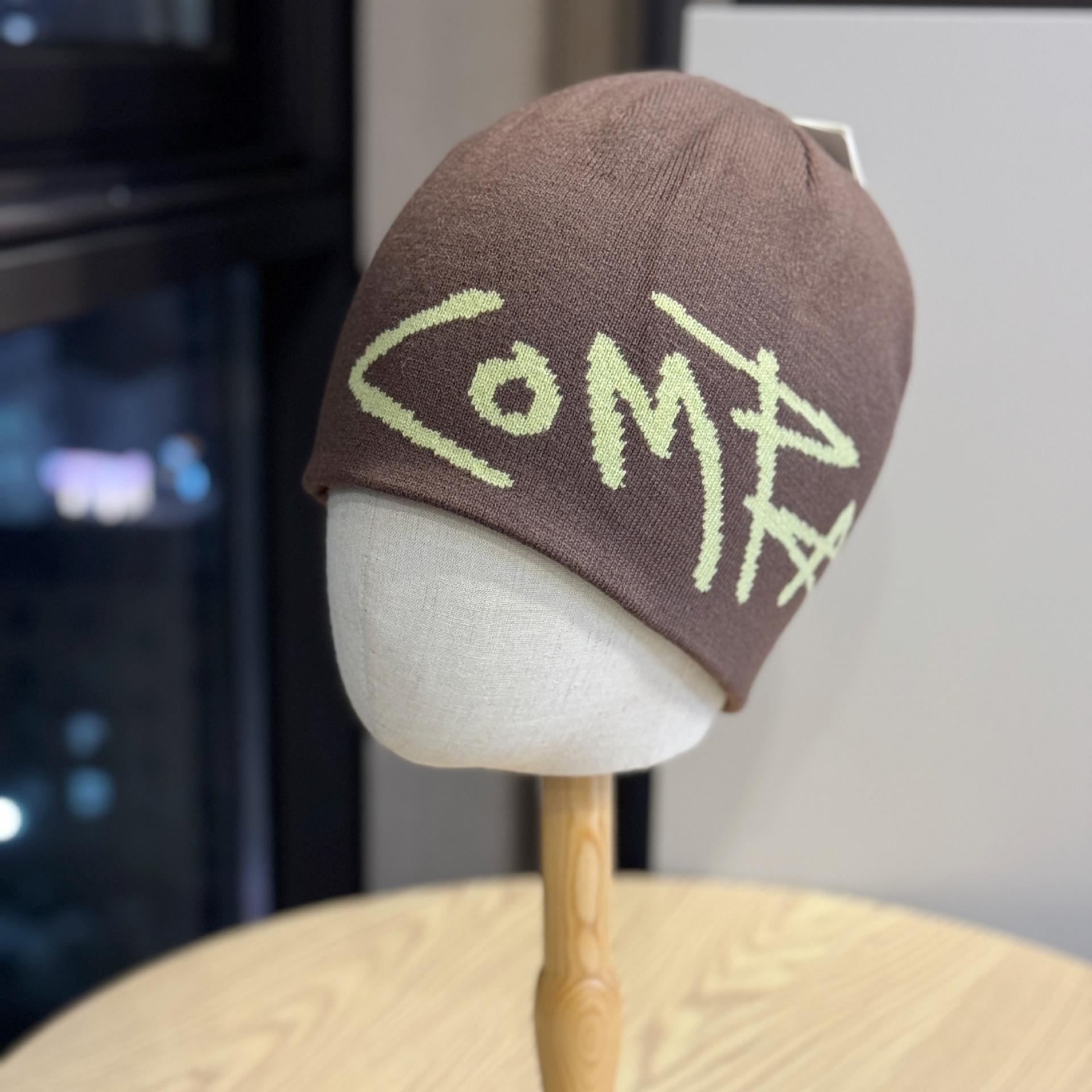 

New Outdoor Hat Autumn and Winter Letter Jacquard Knitted Hat Cold Hat Women s Warm Pullover Ski Hat Woolen Hat Ear Protection one size