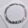 Hip Hop 6mm 9mm 11mm Cross Cuban Link Bracelet Stainless Steel 18K Gold Plated Punk Wrist Jewelry for Men