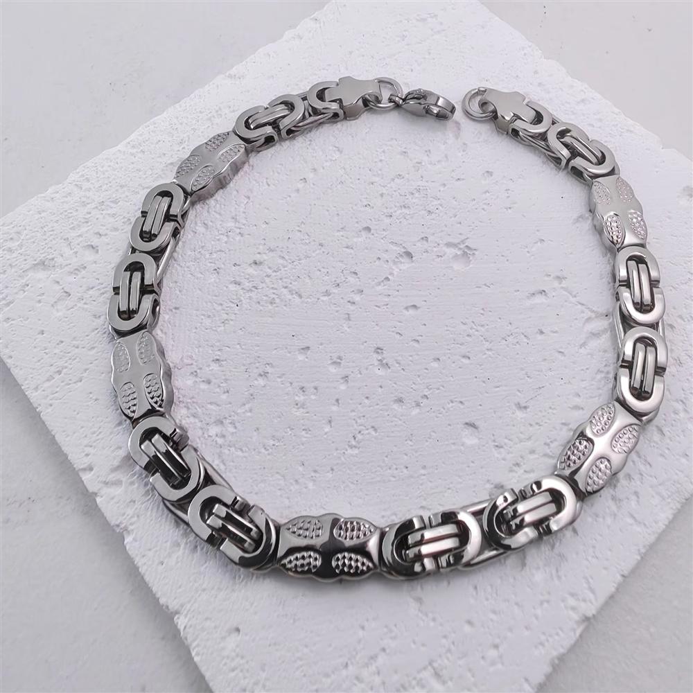 Hip Hop 6mm 9mm 11mm Cross Cuban Link Bracelet Stainless Steel 18K Gold Plated Punk Wrist Jewelry for Men
