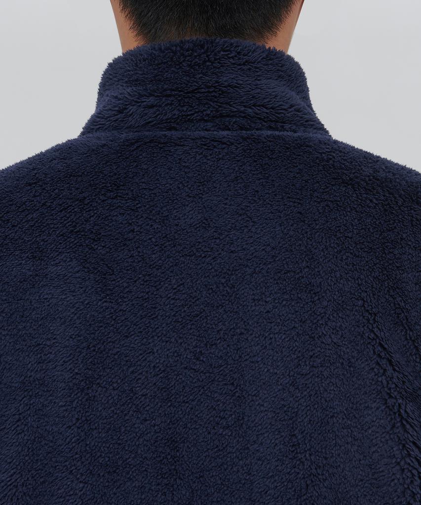 Musinsa Standard Shaggy Fleece Zip-Up Jacket [Navy]