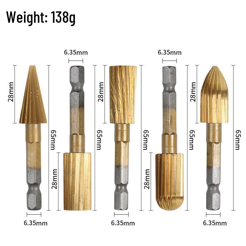 6.3mm Hex Shank HSS Rotary File for Electric Drill & Woodworking