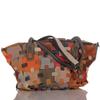Stylish Women's Shopper Made of Genuine Leather In Patchwork Design