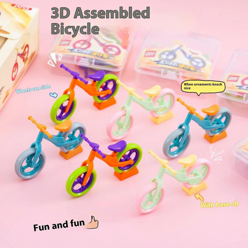 Creative Children'S Diy Handmade Gift Kindergarten Bicycle Decoration Blo Toy For Children'S Day Festival Gift