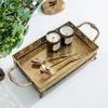 Large Fruit Dish Antique Tea Tray Brass Jewelry Display Plate with Handle Cosmetic Holder