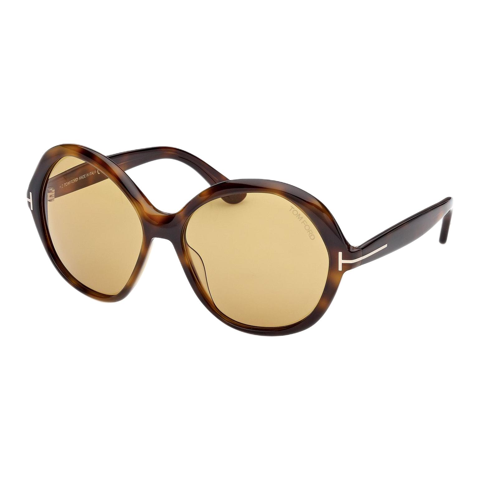 

TF Mirror Leg Logo Design Irregular Shape Sunglasses Unisex sunglasses Tortoise FT1282_52E 60,Tortoiseshell