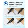 KTRIO Magnetic Staple Remover Tool 4 Pack, Professional Stapler Removers Flat Staple Puller Stick for Classroom, Office, Home, Classic Black