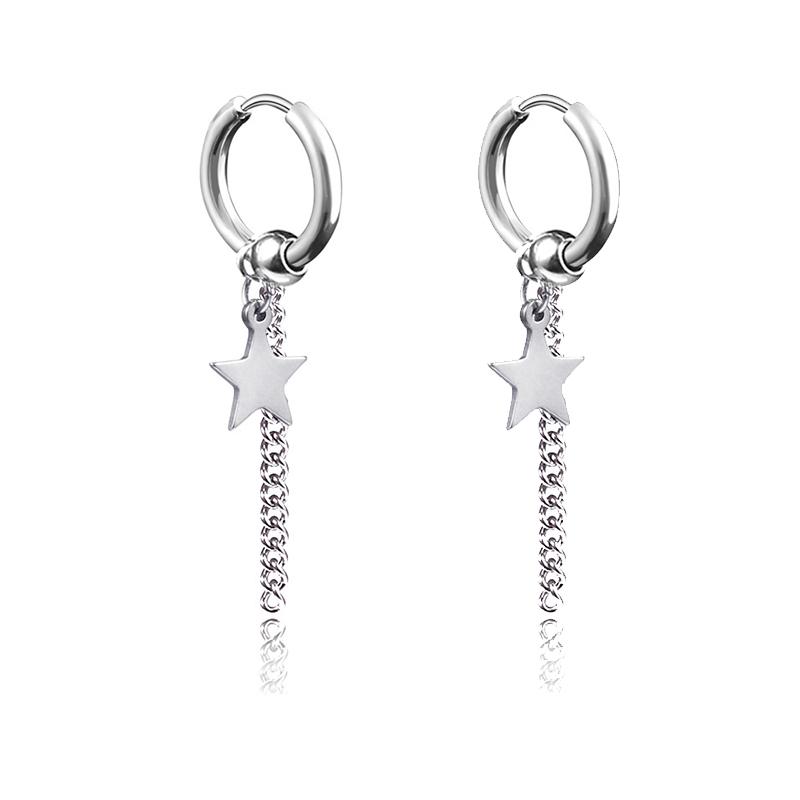 1 Paar Modische Punk Gothic Edelstahl Hängeohrringe Stecker für Damen Herren Gothic Street Pop Hip Hop Rock Ohrschmuck Geschenk
