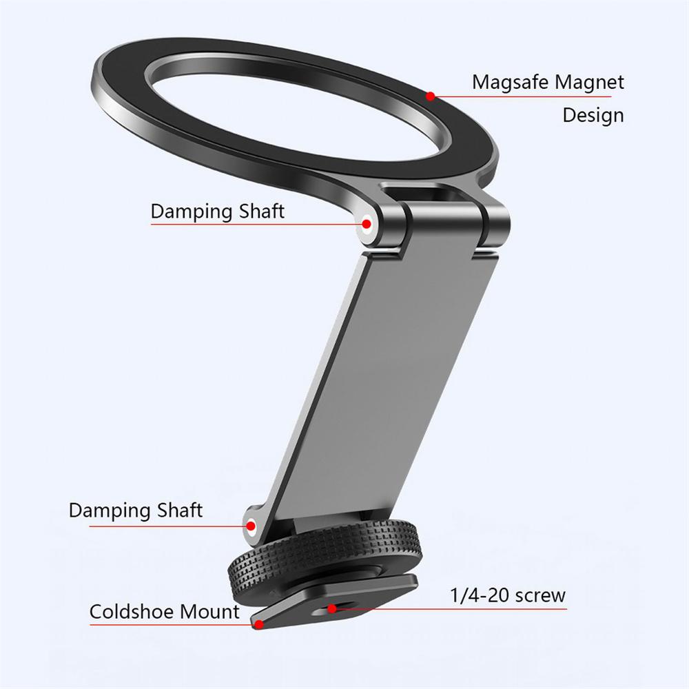 NEW Magnetic Cold Shoe Phone Holder Adapter with 1/4" Screw Magsafe Phone Tripod Mount for iPhone 16-12 DSLR Camera Monitor 7