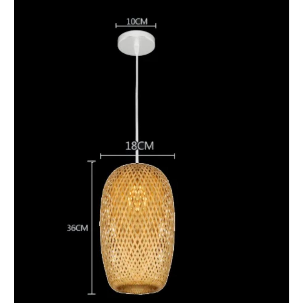 Newest Bamboo Pendant Lamps Ceiling Lights Rattan Wicker Lustre Hand Knit Braiding Suspended Home Dining Braided Decoration