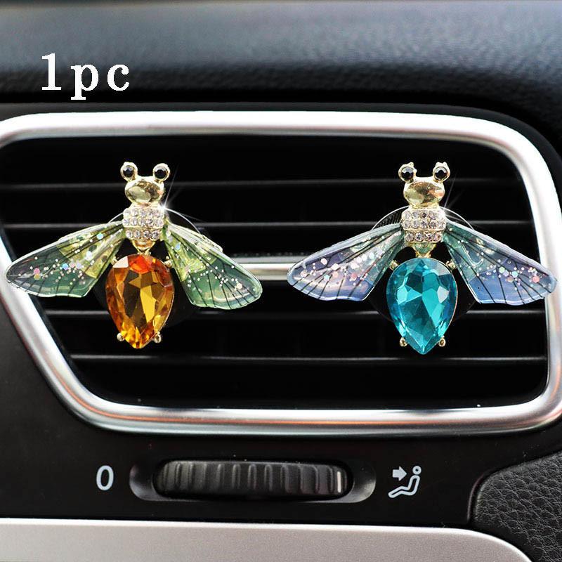 Exquisite Legierung Strass Biene Schmetterling Libelle Auto Lüftungsschlitz Parfüm Clip