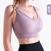 Seamless Cross Back Sports Bra For Yoga Running Fitness Shock Absorption