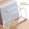 Transparency 2 Tiers Desktop File Holder With Multifunctional Paper Storage Compartments Office Supplies Rack