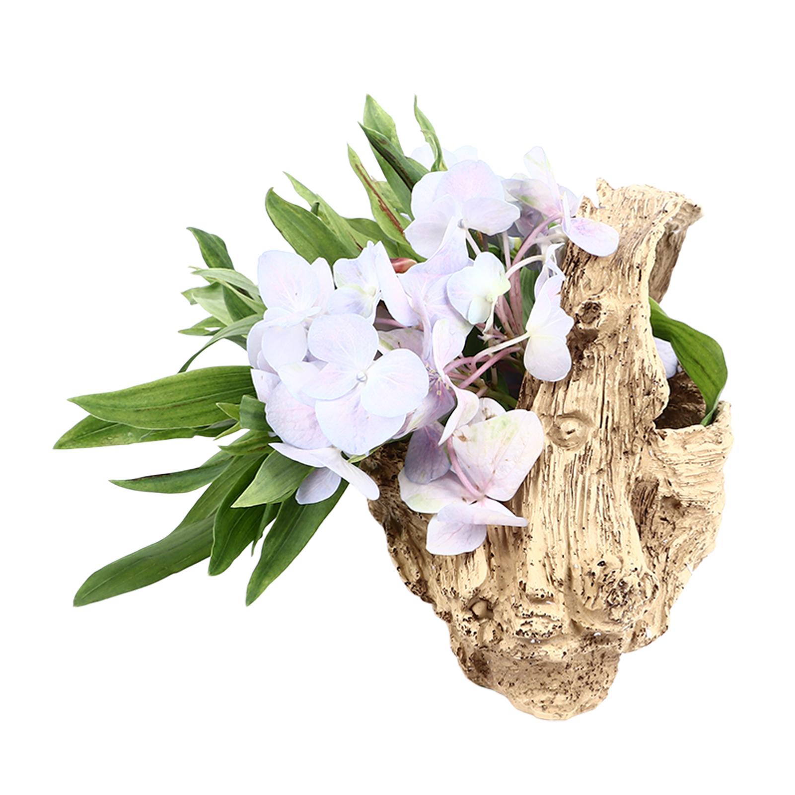 

Artificial Driftwood Planter, Planter, Driftwood Logs Design, Small Flower Pot for Windowsill, Coffee Table, Great