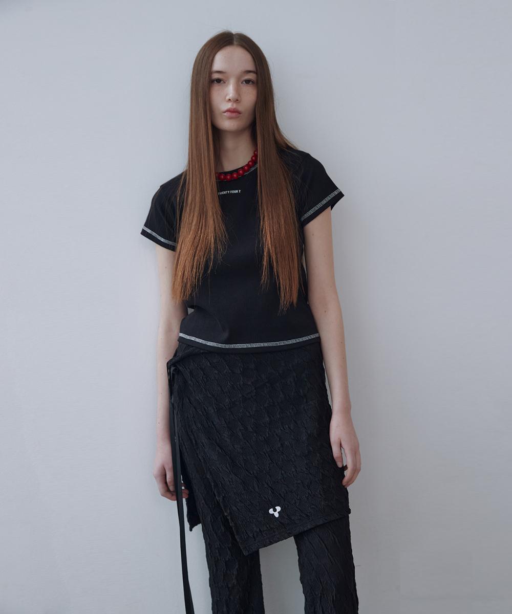 Twenty Forty Logo Stitch T-Shirt Black Black