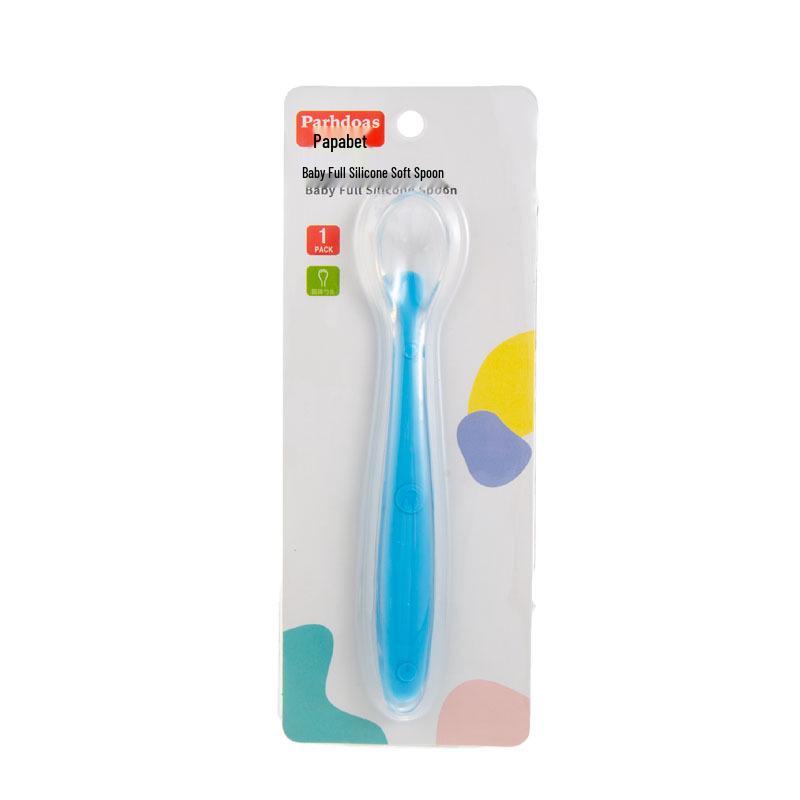 Pa Babette Silicone Baby Spoon - Soft, All-Silicone Feeding Tableware for Children